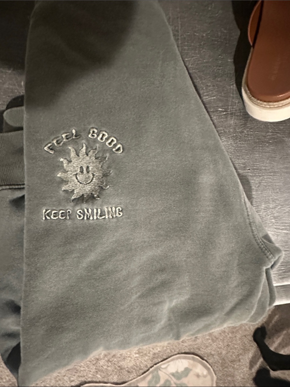 Women’s  Green 'Feel Good Keep Smiling' Sweatshirt